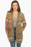 Fair Isle Mushroom Cardigan - Assorted Colours