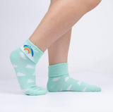 Somewhere Over the Rainbow Turn Cuff  Socks