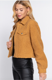 Cropped Sherpa Fleece Jackets - Assorted Colours