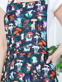 Mushroom Print Overall Dress