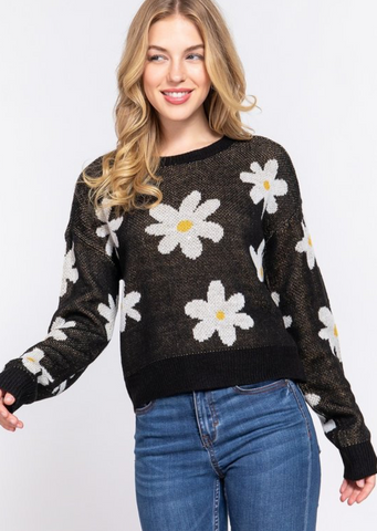 Daisy Knit Sweater