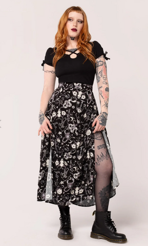 Star Sign Midi Skirt