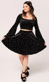 Vela Velvet Skater Skirt