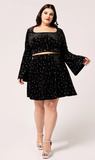 Vela Velvet Skater Skirt