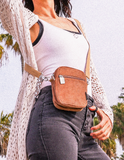 Crossbody Mini Brick Bag - Chocolate Brown