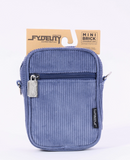 Crossbody Mini Brick Bag - Slate Blue Corduroy