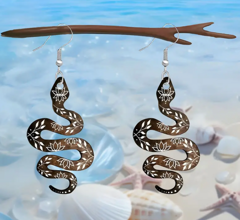 Acrylic Snake Charm Earrings