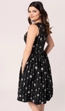 Belle 50's Style Snowflake Print Dress