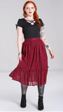 Rhea Burgundy Lace Midi Skirt