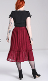 Rhea Burgundy Lace Midi Skirt