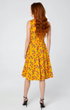 "Jani" Collared Button Down Swing Dress in Fruit on the Vine Print