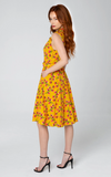 "Jani" Collared Button Down Swing Dress in Fruit on the Vine Print