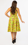 "Lori" Swing Dress in Strawberry Guava Print