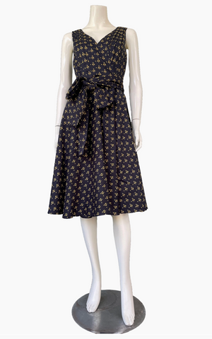 "Julie" Fit & Flare Dress in Bee Print