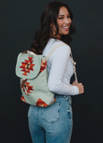 Mint, Tan, Brown & Orange Aztec Backpack