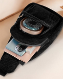 Corduroy Double Pocket Crossbody Sling Bag