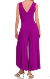3/4 Wide Leg Jersey Jumpsuit