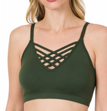 V-Lattice Seamless Bralette - Assorted Colours