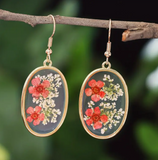 Dried Flowers in Resin Earrings - Assorted Styles