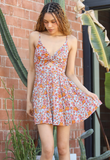 Cowgirl Boot Print V Neck Twist Front Sundress