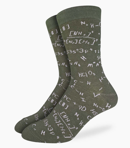 Chemistry Formulas Socks - Men's Sizing