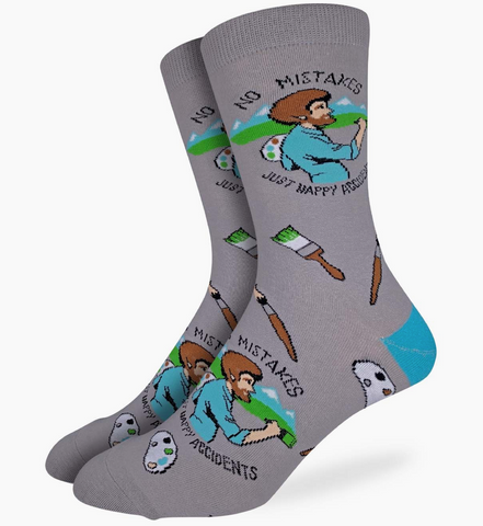 Bob Ross Happy Accident Socks - Men's Sizing