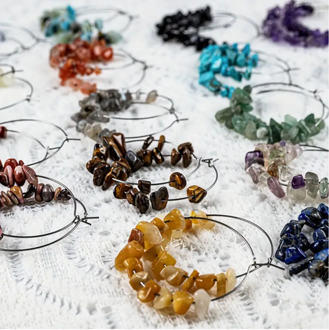 Gemstone Hoops