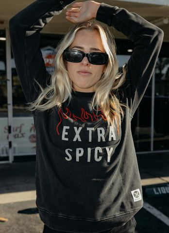 Extra Spicy Chainstitch & Felt Crewneck Sweatshirt