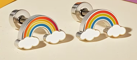 Rainbow Stud Earrings