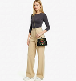 Moon Phase Mushroom Kiss Lock Purse - Black
