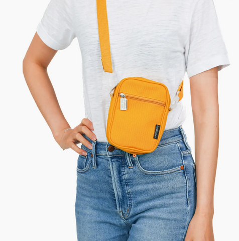Crossbody Mini Brick Bag - Mustard Yellow