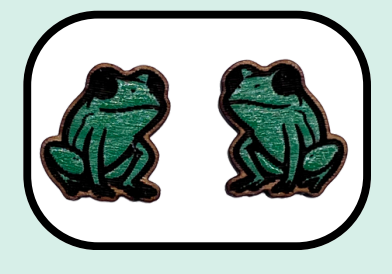 Wooden Frog Studs