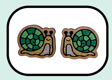Wooden Snail Studs
