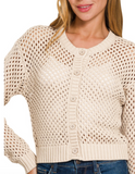 Crochet Cardigan Sweaters - Assorted Colours