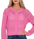 Crochet Cardigan Sweaters - Assorted Colours