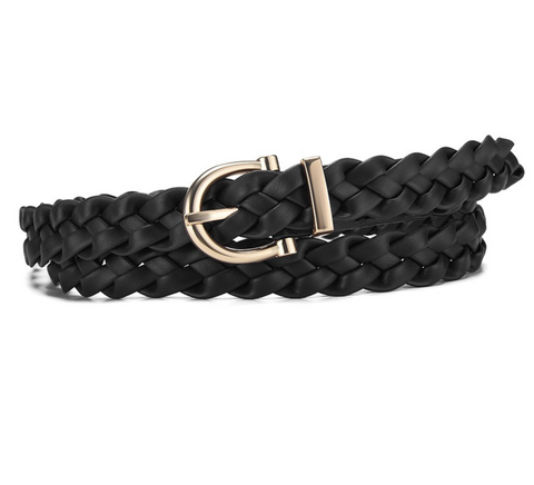 Woven Weave Pin Buckle Belt - Assorted Colours