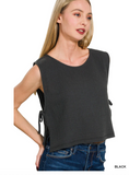 Side Tie Tank Top - Assorted Colours