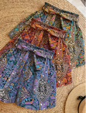 Boho Paisley Wide Leg Shorts