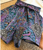 Boho Paisley Wide Leg Shorts