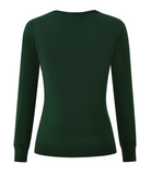 Green Vintage Pop Art Cut Out Owl Moon Jacquard Knit
