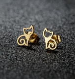 Simple Cat Outline Studs