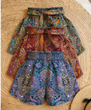 Boho Paisley Wide Leg Shorts