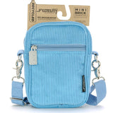 Crossbody Mini Brick Bag - Blue Corduroy