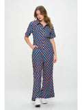 Mushroom Print Corduroy Jumpsuit Overalls