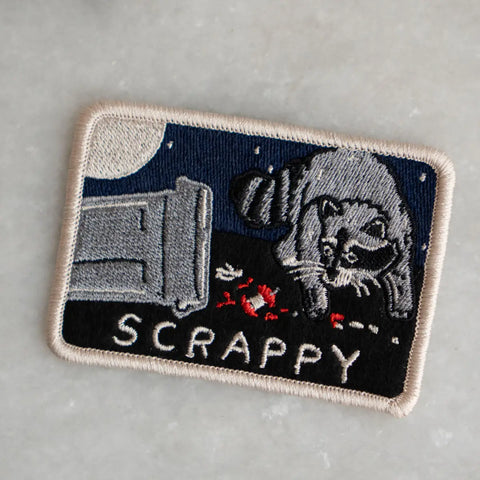 Scrappy Trash Raccoon Sticky Patch