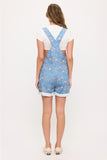 Blue Bee Garden Print Shortalls