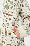 Forest Foliage Print Zip Up Hoodie