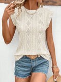 Women's Jacquard Sleeveless Tank Top Blouse