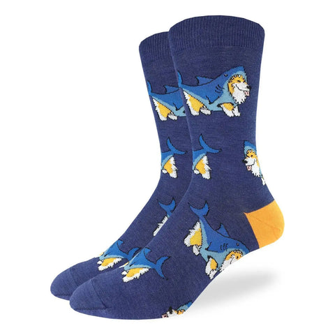 Shark Costume Corgi Socks  Men's Sizing