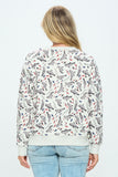 Seal Print Crew Neck Sweatshirt